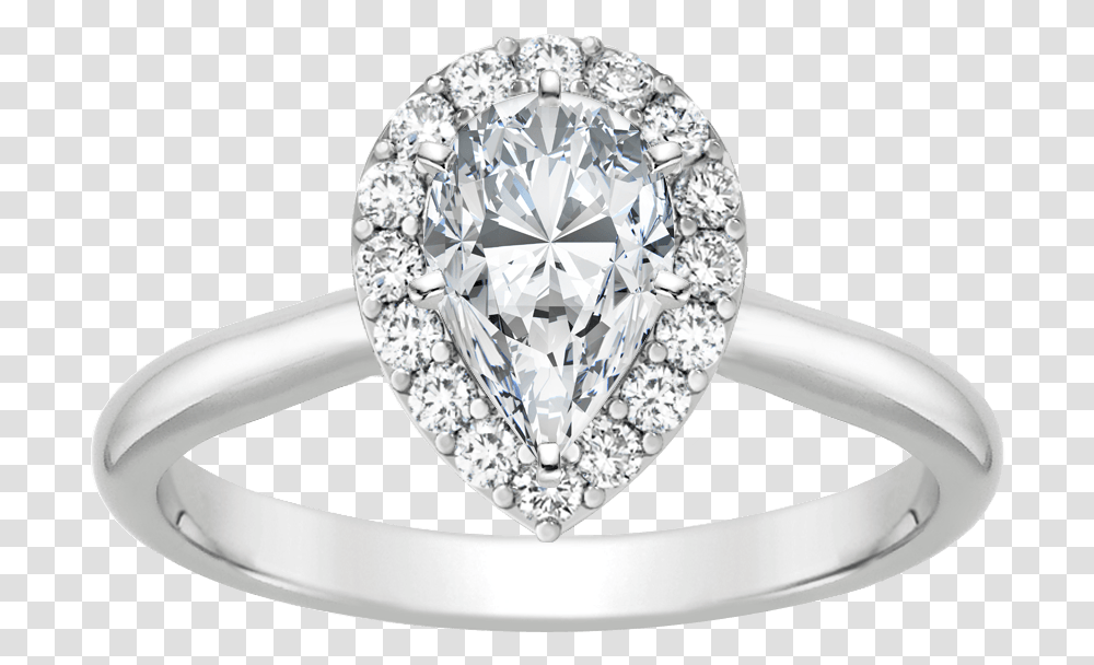 Unique Halo Diamond Ring, Platinum, Accessories, Accessory, Gemstone Transparent Png