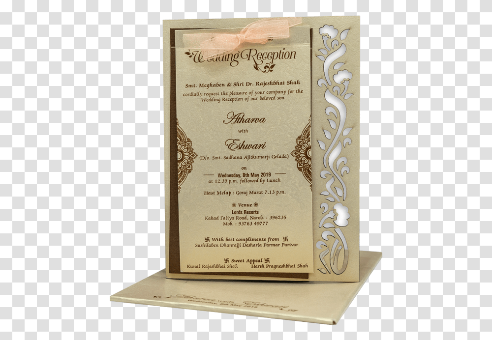 Unique Invitation Cards Best Wedding Invitation Background, Menu, Scroll Transparent Png