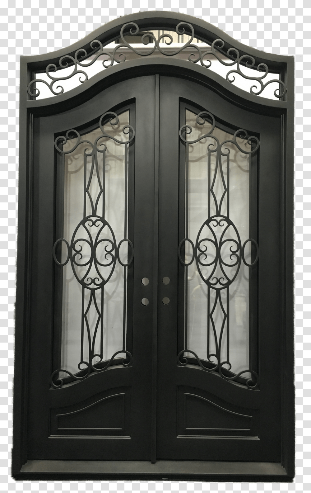 Unique Spartan Design Wrought Iron Door Gate, French Door Transparent Png