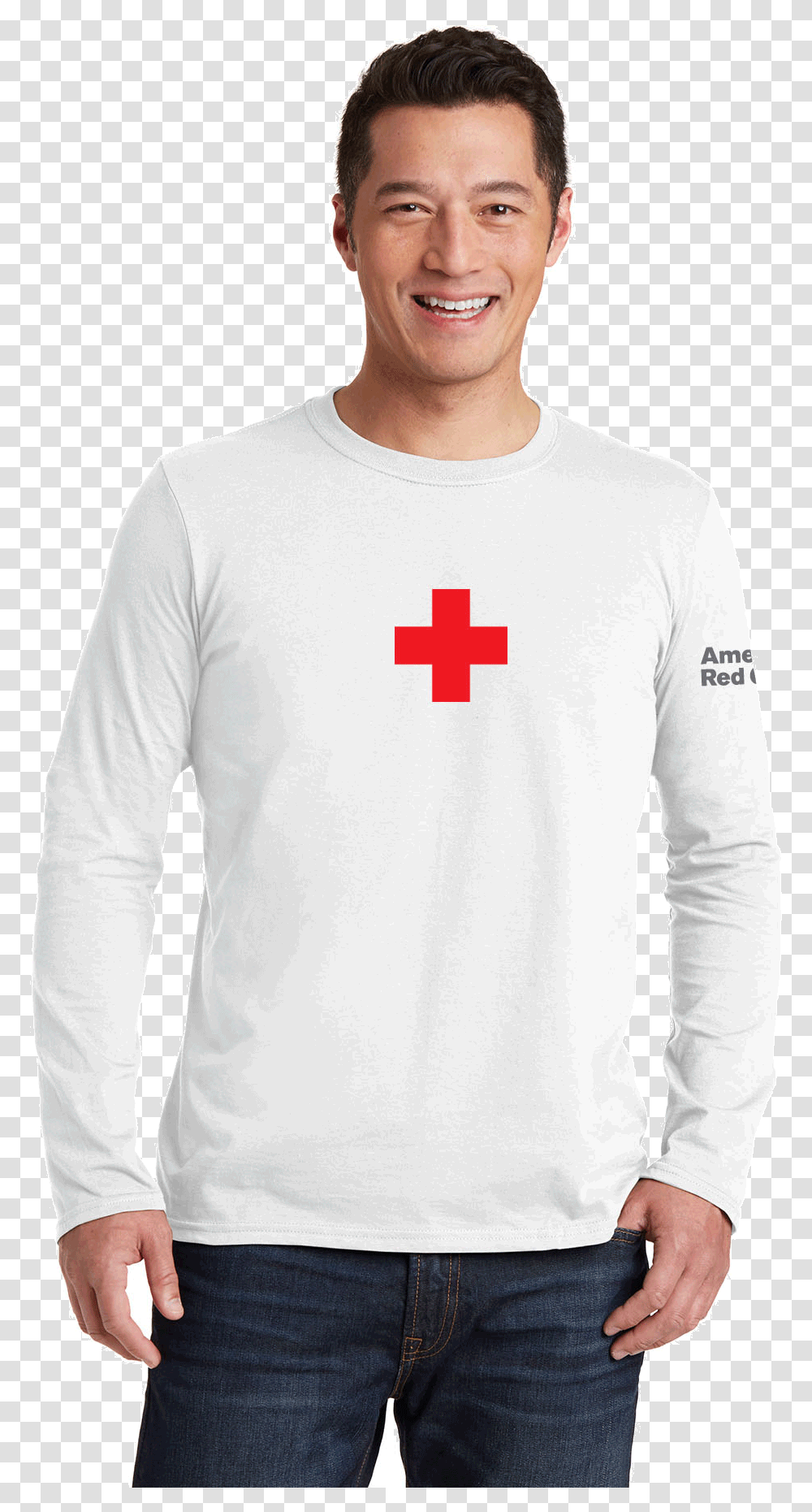 Unisex 100 Cotton Classic Long Sleeve T Shirt With Gildan Softstyle Long Sleeve T Shirt, Apparel, First Aid, Person Transparent Png