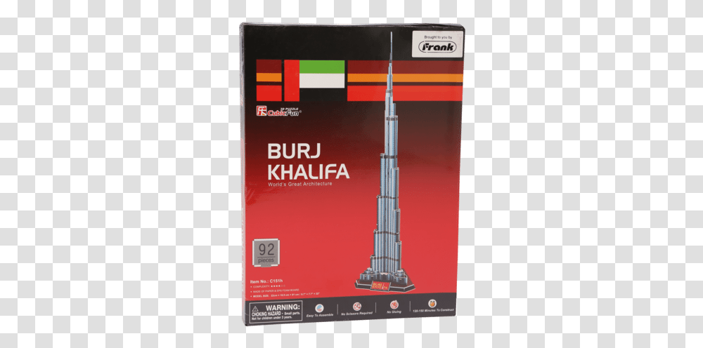 Unisex Burj Khalifa 3d Puzzle Set 3d, Tower, Architecture, Building, Spire Transparent Png
