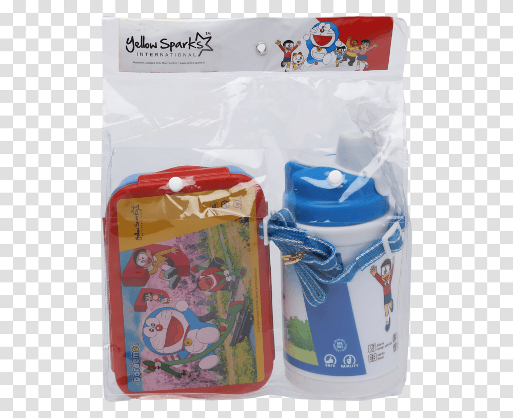 Unisex Doraemon Lunch Box And Water Bottle Combo Set Baby Toys, Plastic, Shaker, Ice, Outdoors Transparent Png