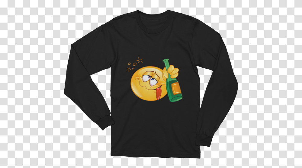 Unisex Drunk Emoji Long Sleeve T Shirt Bastion Overwatch Shirt, Apparel, T-Shirt Transparent Png