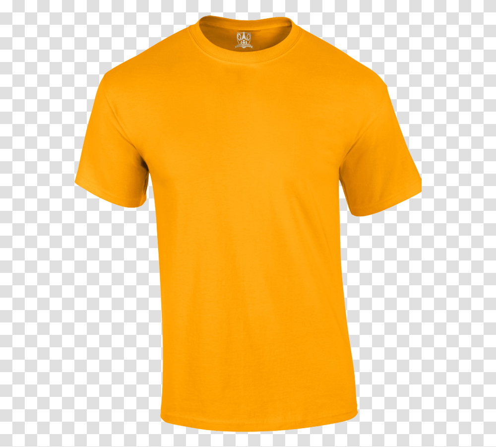 Unisex Golden Yellow T Shirt Gold T Shirt Back, Apparel, T-Shirt, Sleeve Transparent Png
