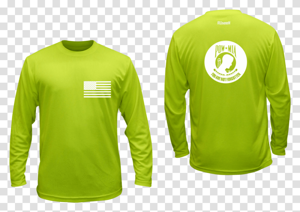 Unisex Reflective Long Sleeve Flag, Clothing, Apparel, Shirt, Person Transparent Png