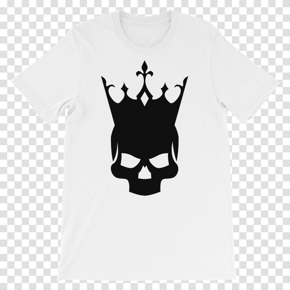 Unisex Short Sleeve Skull With Crown Silhouette Full Dont Fuck With Me I Will Cry Shirt, Clothing, Apparel, T-Shirt, Stencil Transparent Png