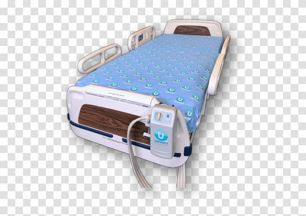 Unisoft One Single Patient Use Mattress System Is The Bed Frame, Furniture, Cradle, Heel Transparent Png