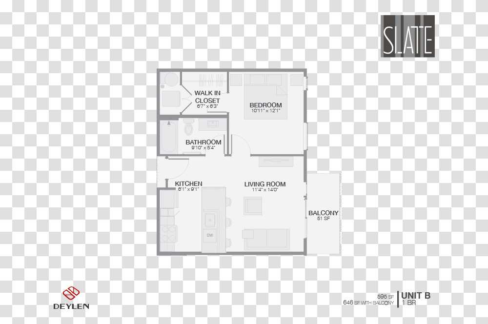 Unit B Floor Plan, Diagram, Plot Transparent Png