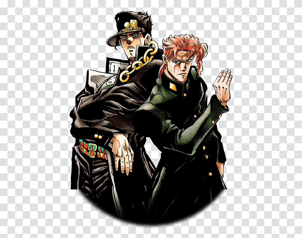 Unit Jotaro Kujo And Kakyoin Noriaki Noriaki Kakyoin And Jotaro, Person, Human, Comics, Book Transparent Png