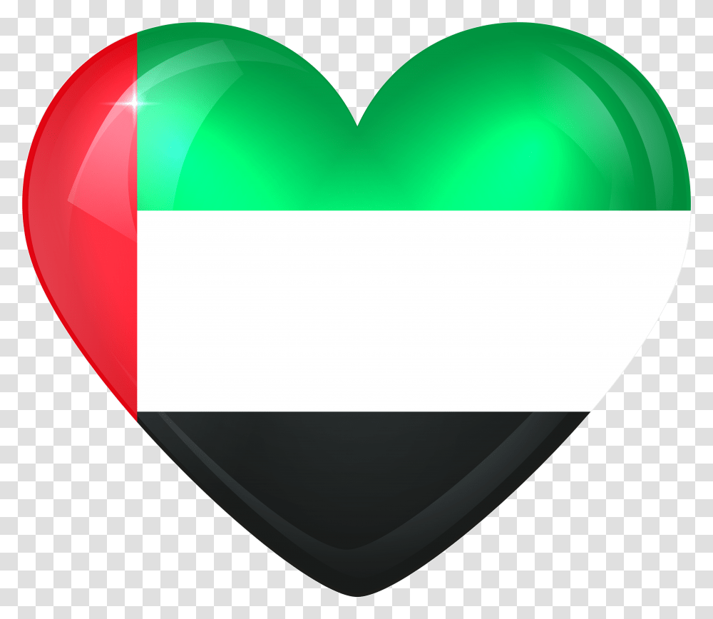 United Arab Emirates Large Heart Flag Flag, Balloon Transparent Png