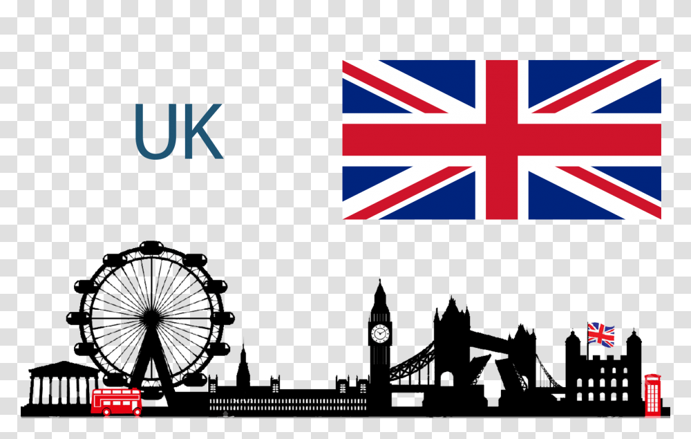 United Kingdom Clipart, Flag, Wheel Transparent Png