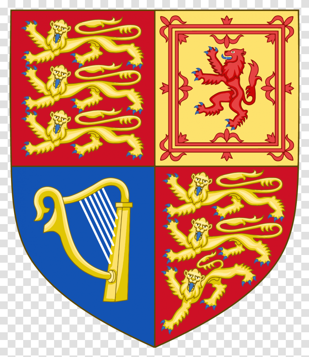United Kingdom Royal Irish Harp Of Tara Coat Of Arms Uk Coat Of Arms Shield, Musical Instrument, Leisure Activities, Lyre Transparent Png
