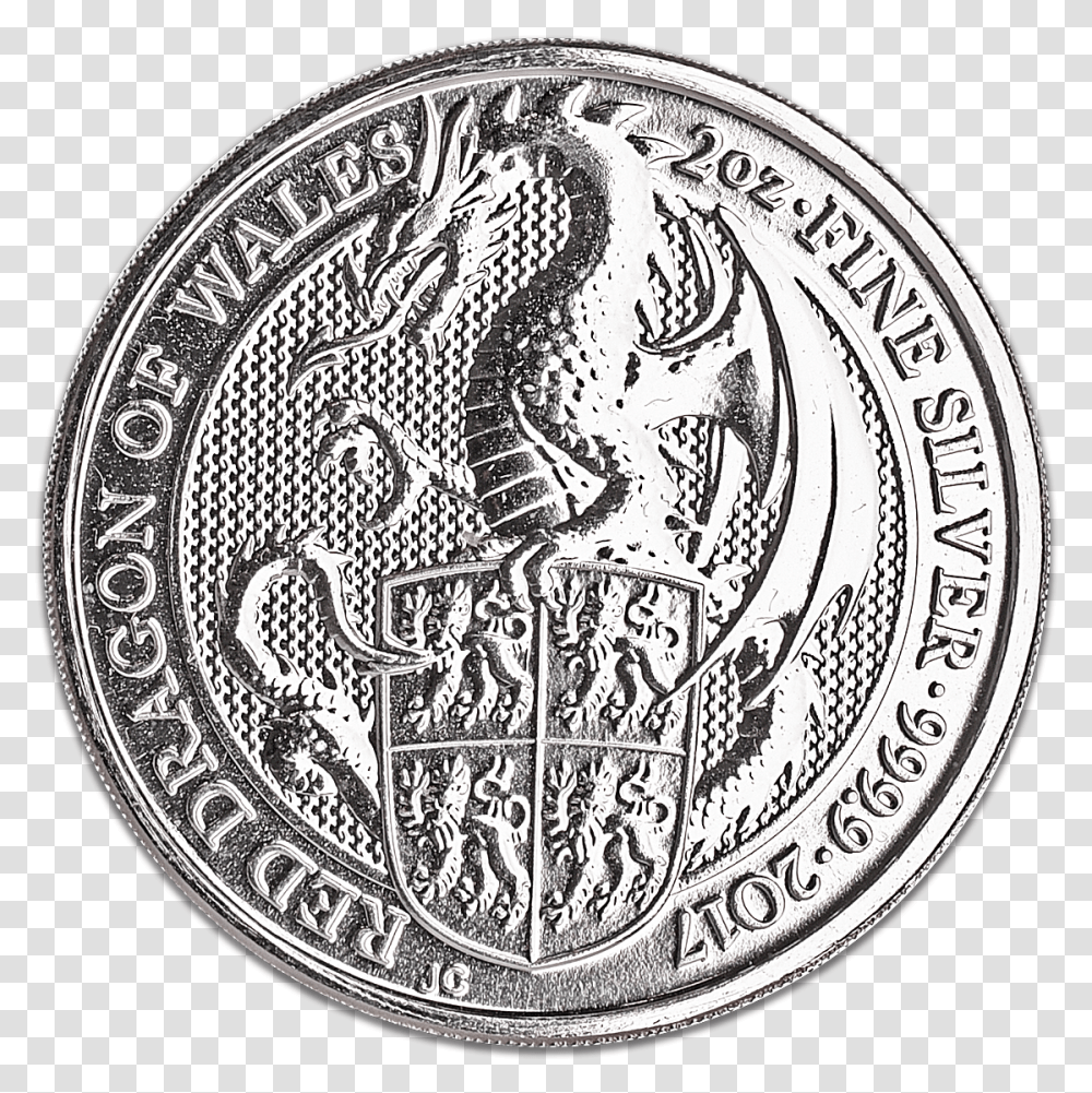 United Kingdom Silver Queen's Beast Corps Of Engineers Huntsville Alabama, Money, Coin, Nickel, Rug Transparent Png