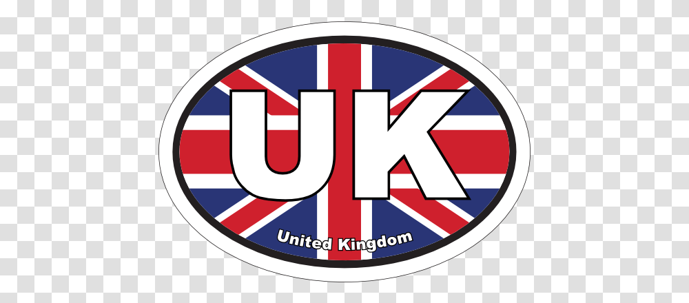 United Kingdom Uk Flag Oval Sticker Circle, Logo, Symbol, Label, Text Transparent Png