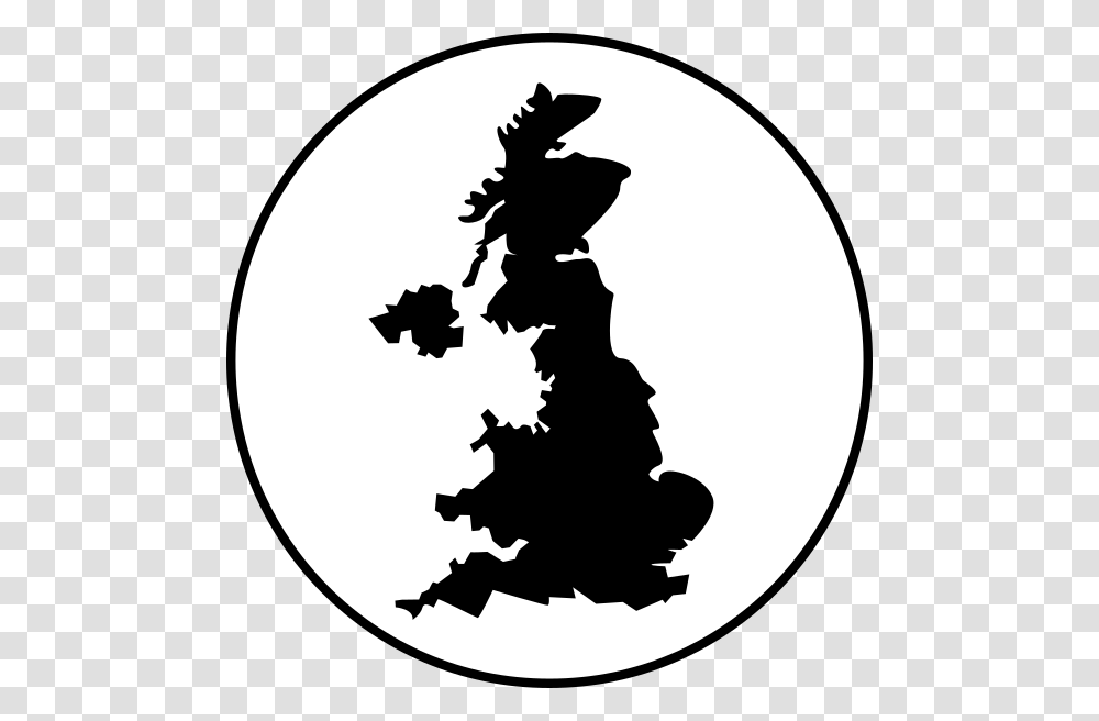 United Kingdon Black Map Uk Clip Art, Stencil, Silhouette, Logo Transparent Png