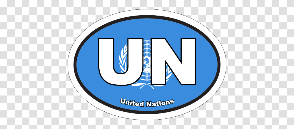 United Nations Un Flag Oval Sticker Circle, Label, Text, Logo, Symbol Transparent Png