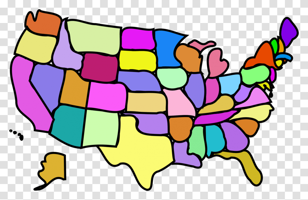 United States Blank Map Cartoon U S State, Food, Egg, Sweets Transparent Png