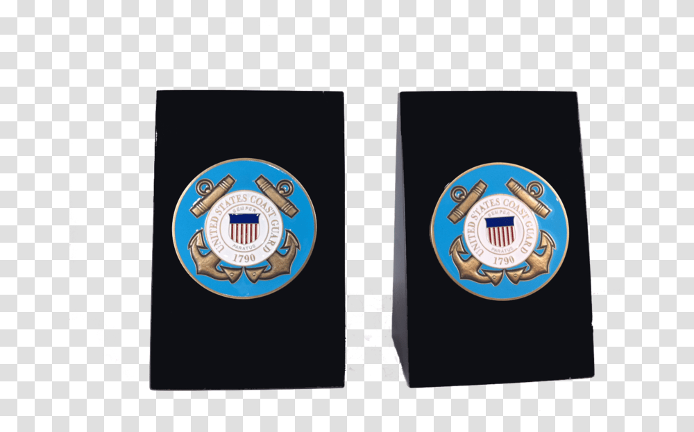 United States Coast Guard Marble Bookends Emblem, Logo, Poster Transparent Png