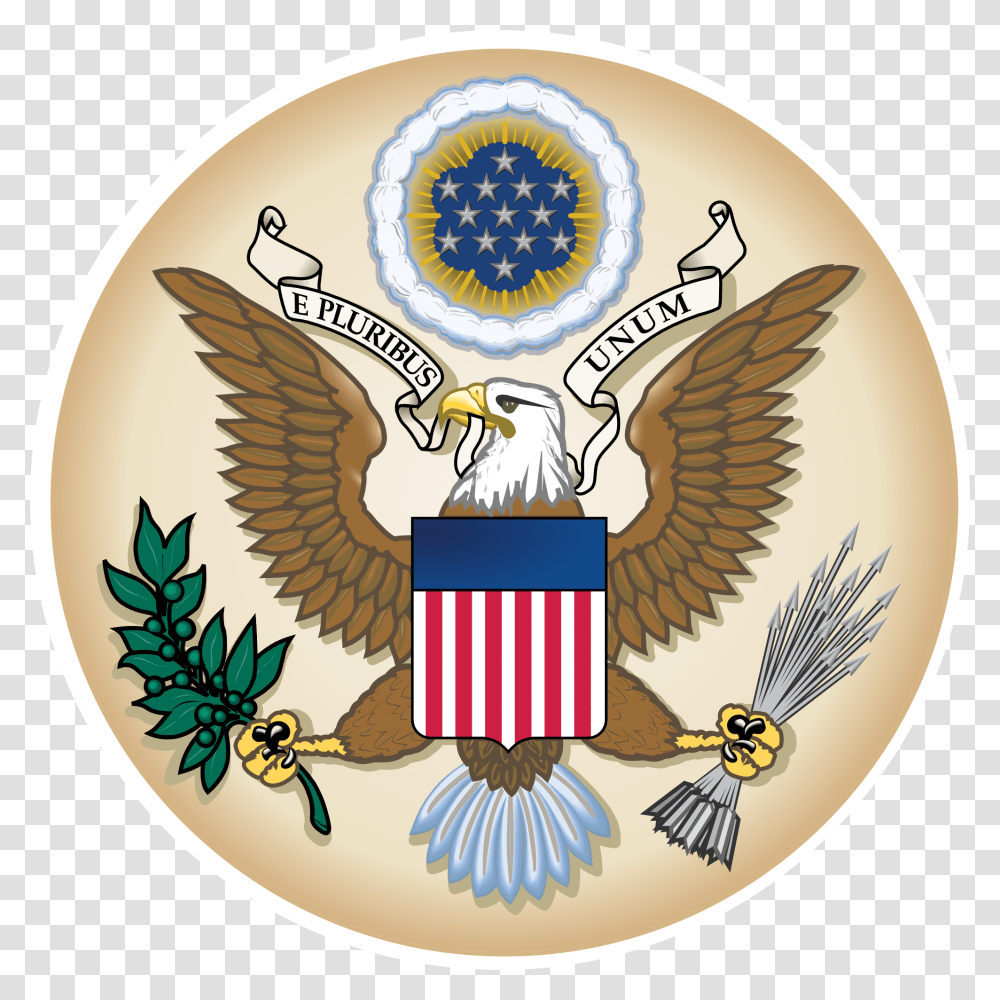 United States Courts Seal, Logo, Trademark, Bird Transparent Png
