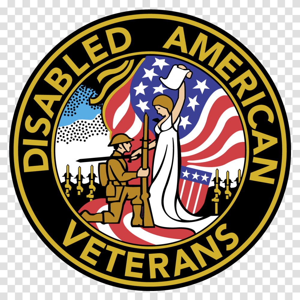 United States Dav Disabled American Veterans Logo Vector Disabled American Veterans Seal, Trademark, Badge, Poster Transparent Png