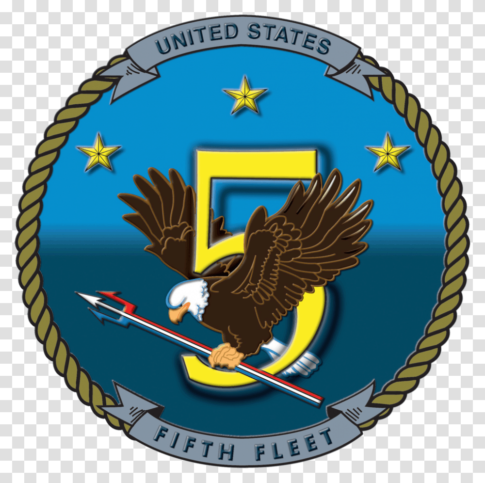 United States Fifth Fleet Insignia 2006 Fifth Fleet Logo, Trademark, Eagle, Bird Transparent Png