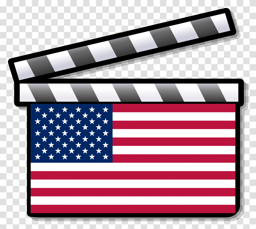 United States Film Clapperboard Cinema In The Usa, Flag, American Flag, Rug Transparent Png