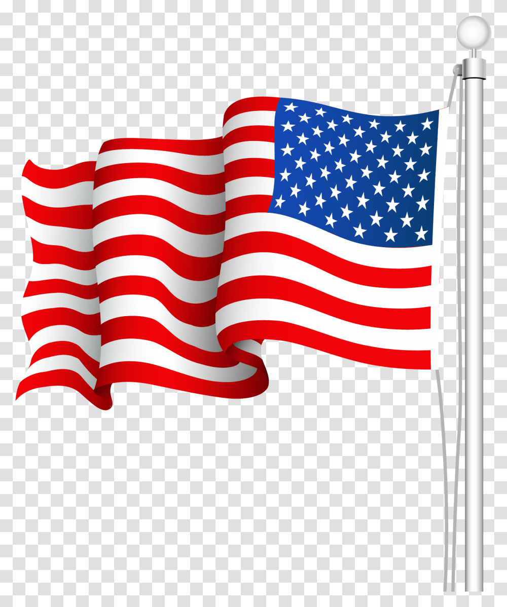 United States Flag Clip Art Cliparts Co American Flag On Pole Clip Art Transparent Png