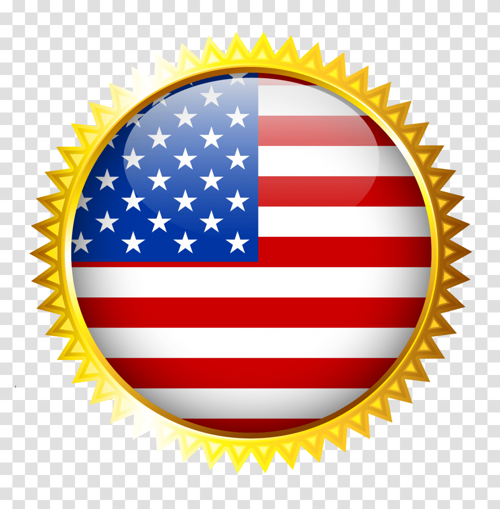 United States Flag Decoration Clipart Gallery, Logo, Trademark, Gold Transparent Png