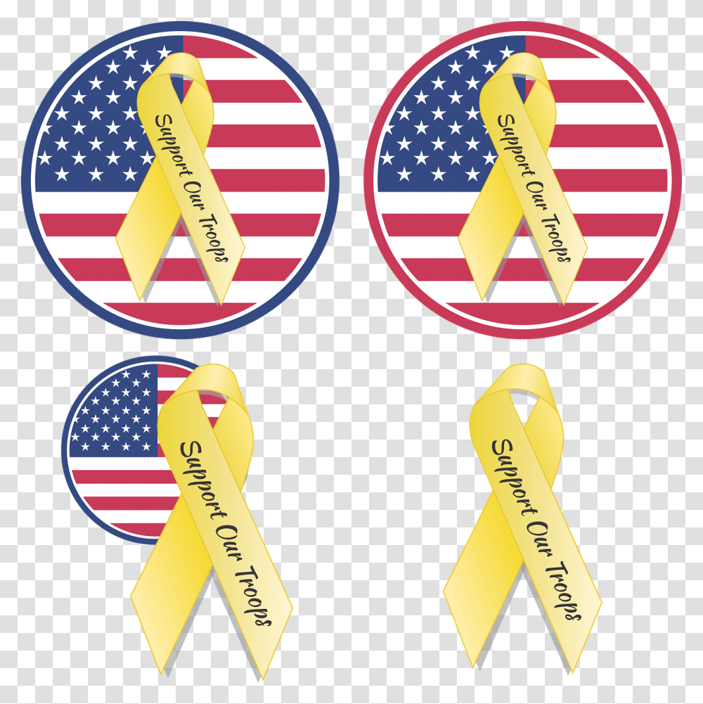United States Flag, Label, Gold, Cutlery Transparent Png