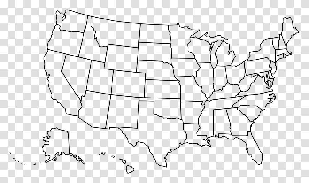 United States Map, Gray, World Of Warcraft Transparent Png