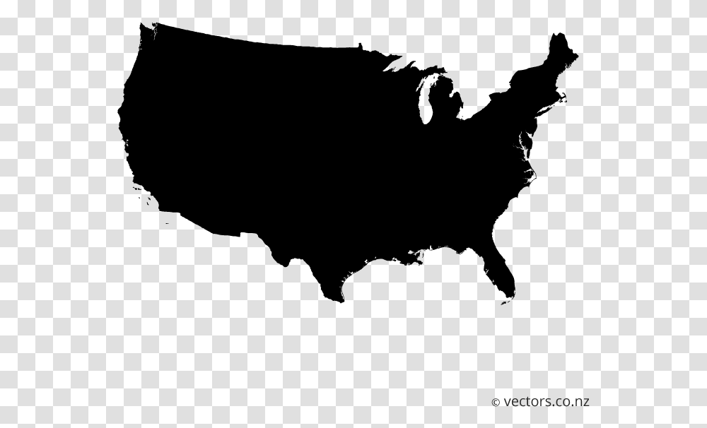 United States Map Grey, Gray, World Of Warcraft Transparent Png