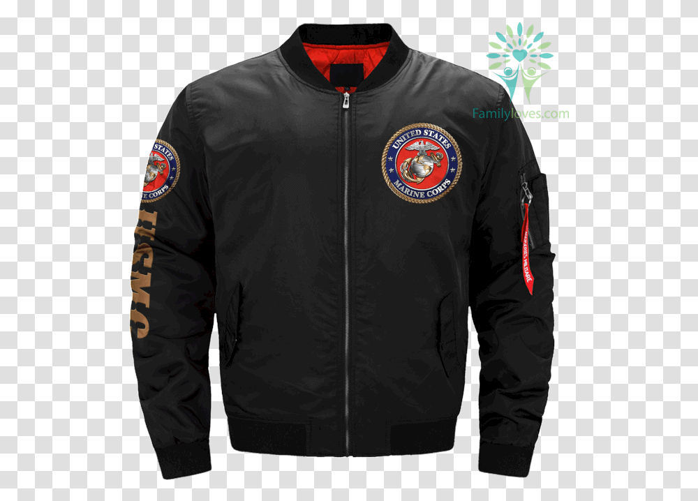 United States Marine Corps Veteran Over Print Jacket Jaket Bomber Coast Guard, Apparel, Coat, Sweatshirt Transparent Png
