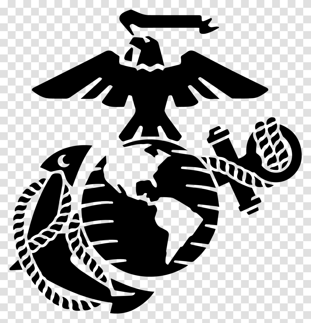 United States Marines Logo Eagle Globe And Anchor, Gray, World Of Warcraft Transparent Png