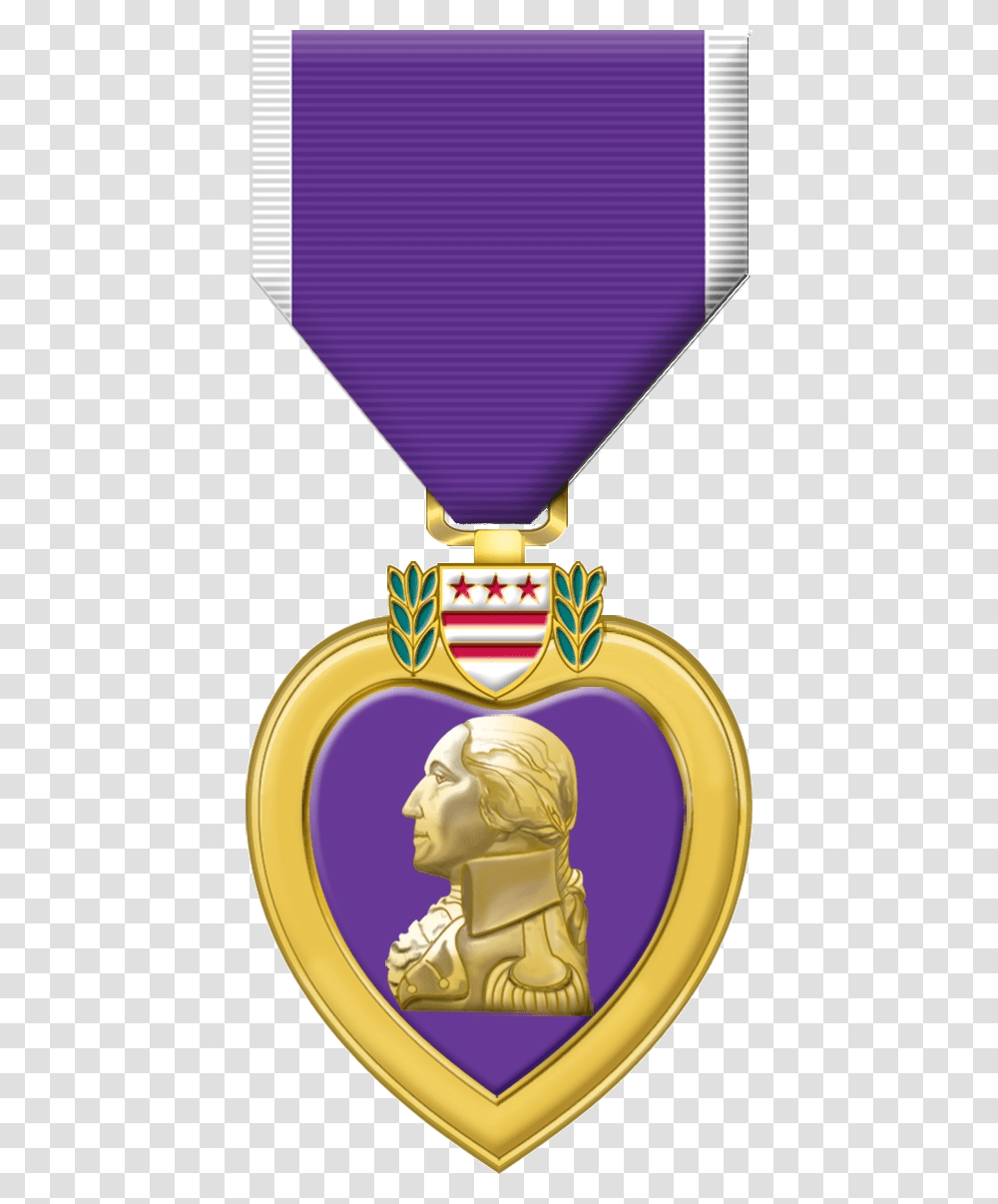 United States Military Order Of The Purple Heart Soldier Purple Heart Medal Clipart, Trophy, Gold, Gold Medal Transparent Png