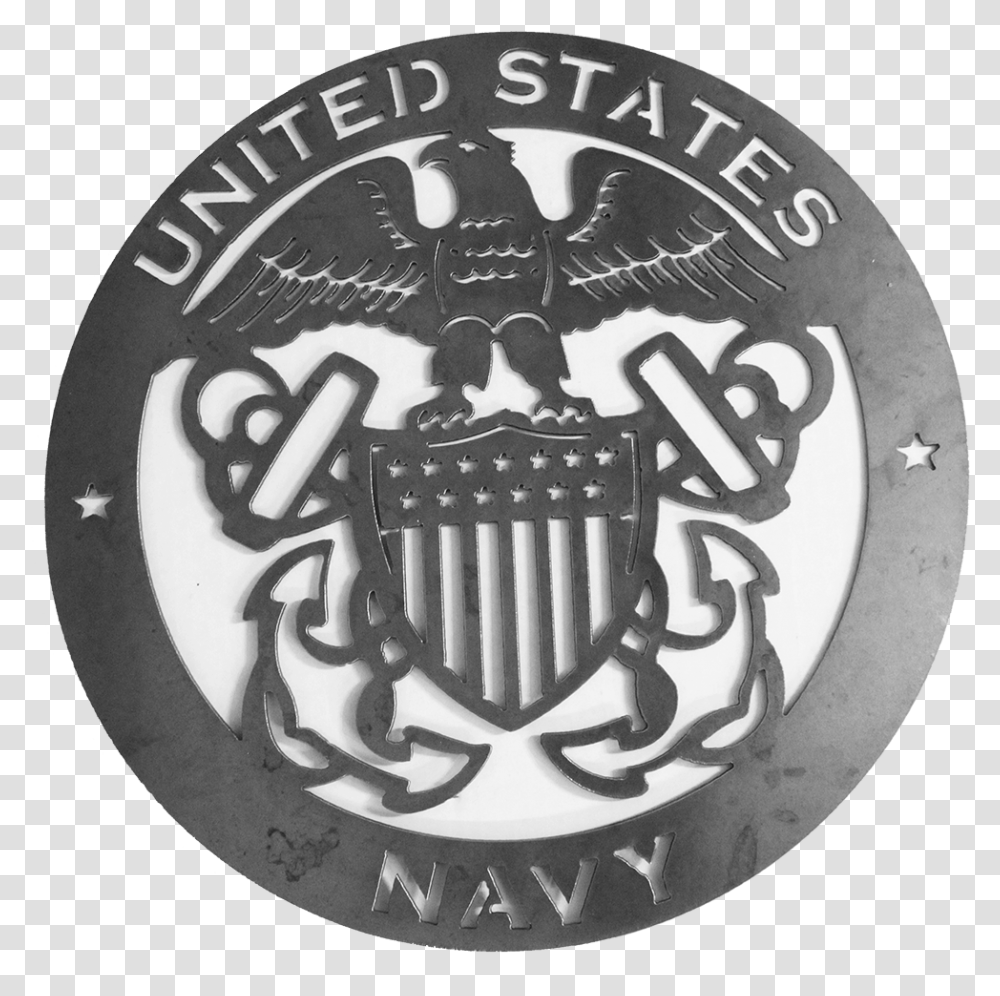 United States Navy Navy Logo Black And White, Trademark, Armor, Badge Transparent Png