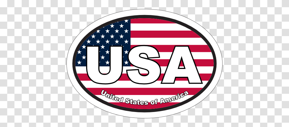 United States Of America Usa American Flag Oval Sticker Circle, Label, Text, Logo, Symbol Transparent Png