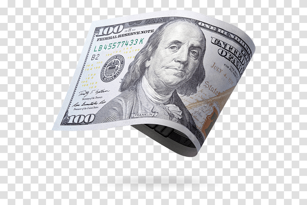 United States One Hundred Dollar Bill United States Blue 100 Dollar Bills, Money, Person, Human Transparent Png