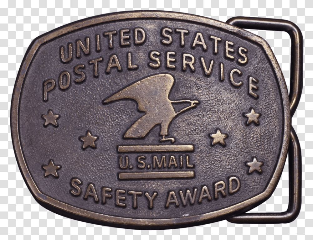 United States Postal Service Safety Award Belt Buckle Emblem, Wristwatch Transparent Png