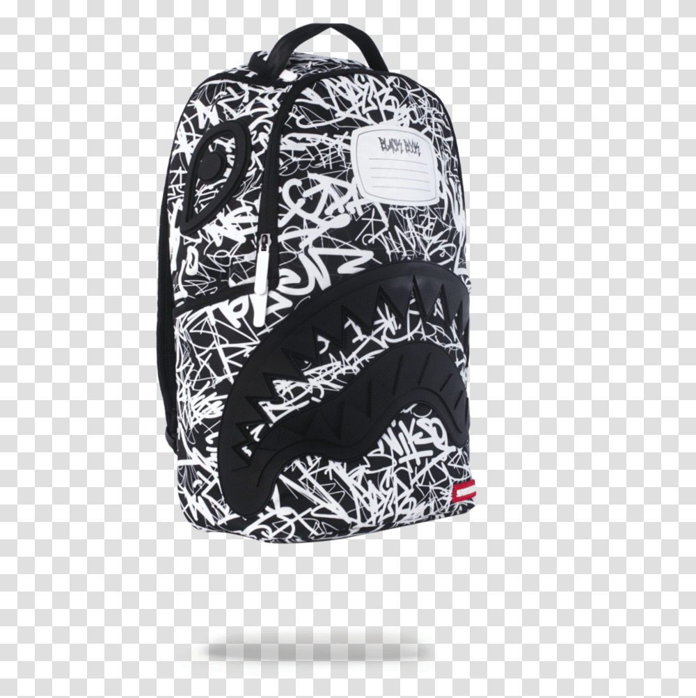 United States Purchasing Sprayground Scribble Shark Sprayground Scribble Shark, Backpack, Bag Transparent Png