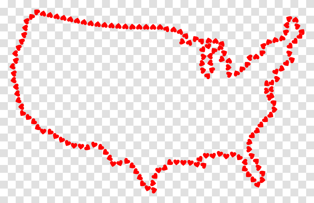 United States With Hearts, Plot, Diagram Transparent Png