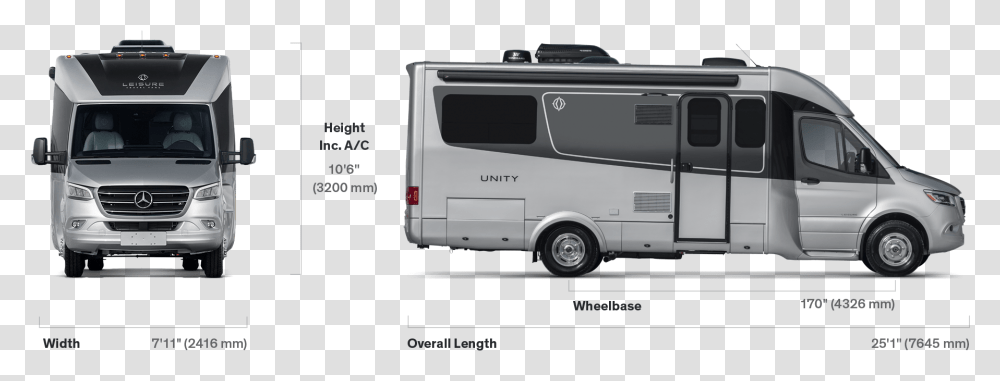 Unity Specifications 25 Rv, Van, Vehicle, Transportation, Caravan Transparent Png