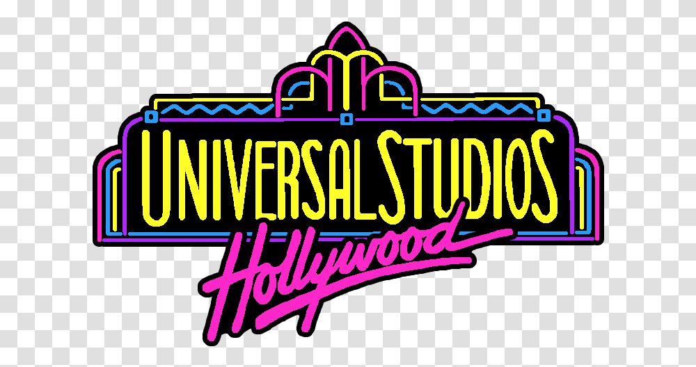 Universal Studios Hollywood Logo Universal Studios Neon Logo, Light, Lighting, Alphabet Transparent Png