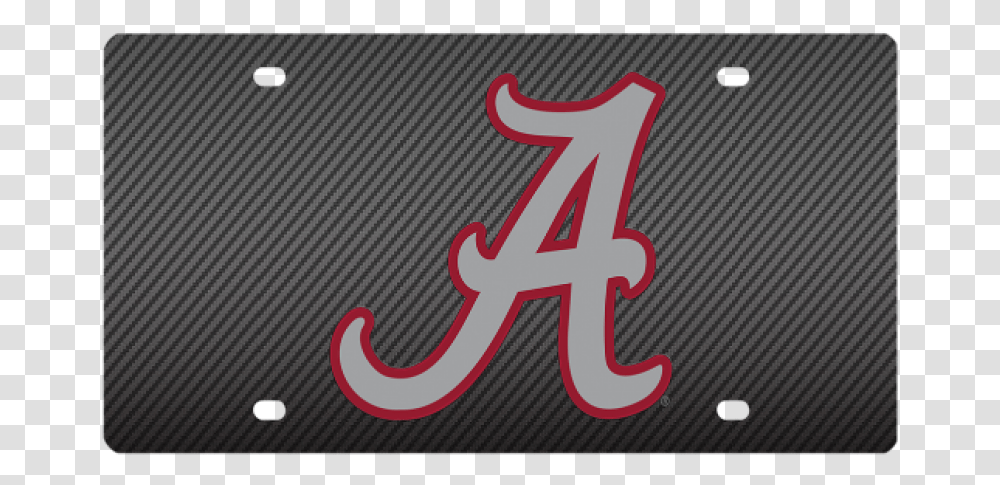 University Of Alabama Crimson Tide Carbon Fiber License Emblem, Alphabet, Number Transparent Png