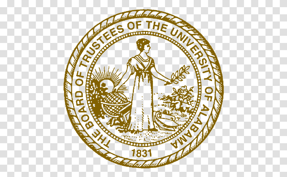 University Of Alabama Seal, Logo, Trademark, Rug Transparent Png