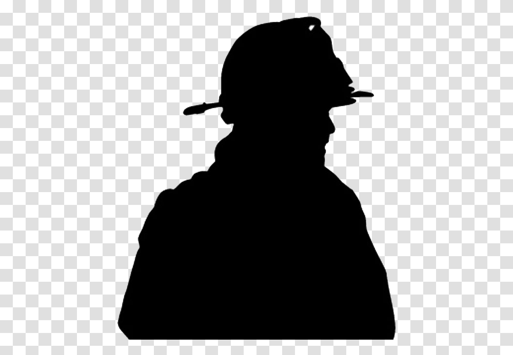 University Of California Davis Fire Department Silhouette Firefighter Silhouette, Person, Human, Photography, Face Transparent Png