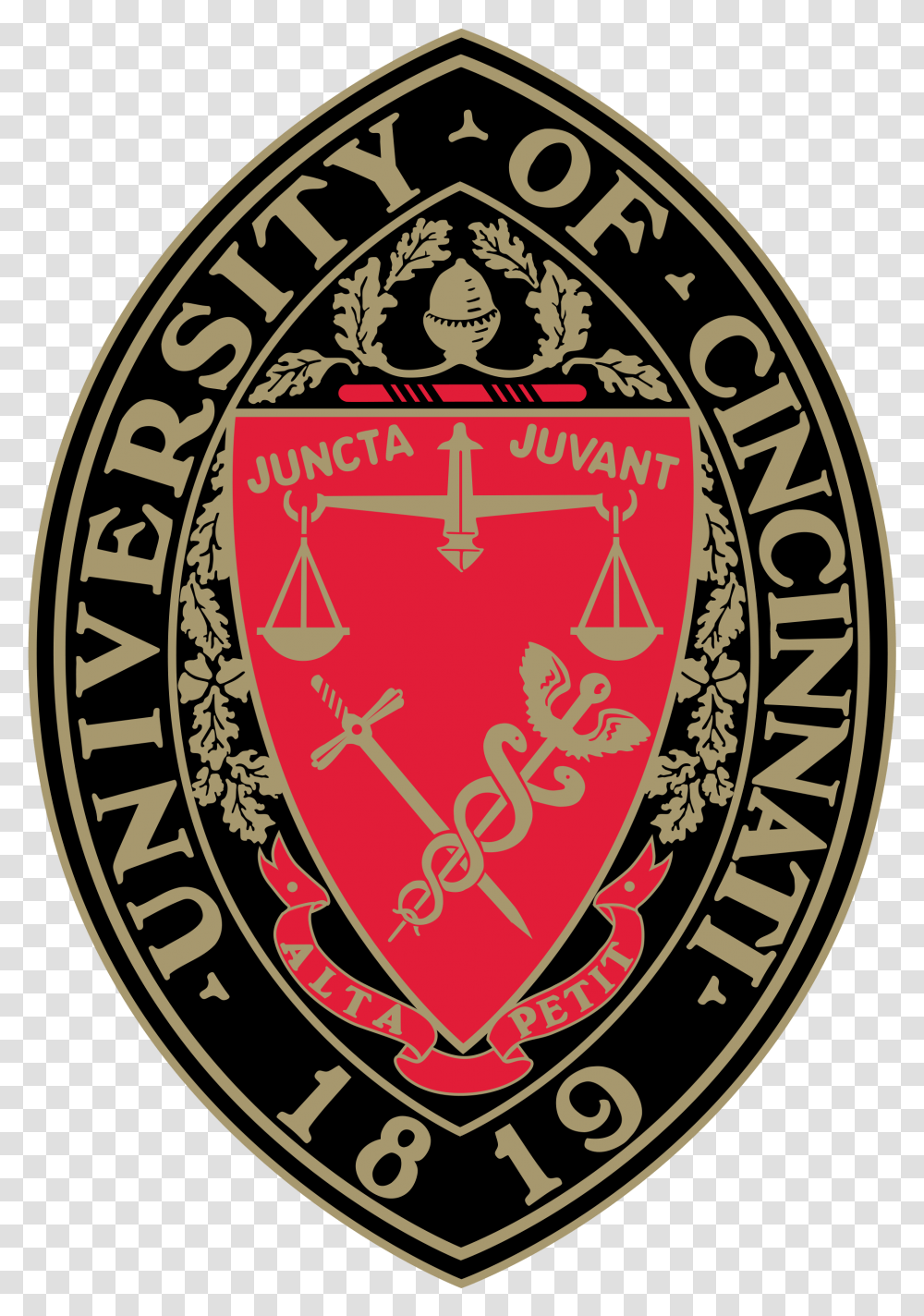 University Of Cincinnati Seal, Logo, Trademark, Emblem Transparent Png