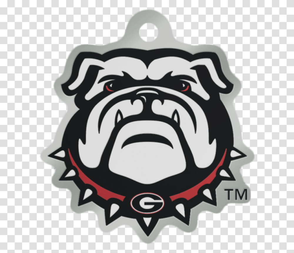University Of Georgia Bulldogs Metallic Key Chain Georgia Bulldog Sticker, Stencil, Drawing Transparent Png