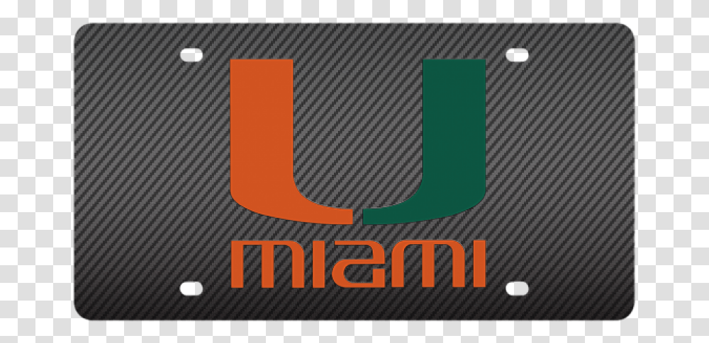 University Of Miami Hurricanes Carbon Fiber License Emblem, Alphabet, Word Transparent Png