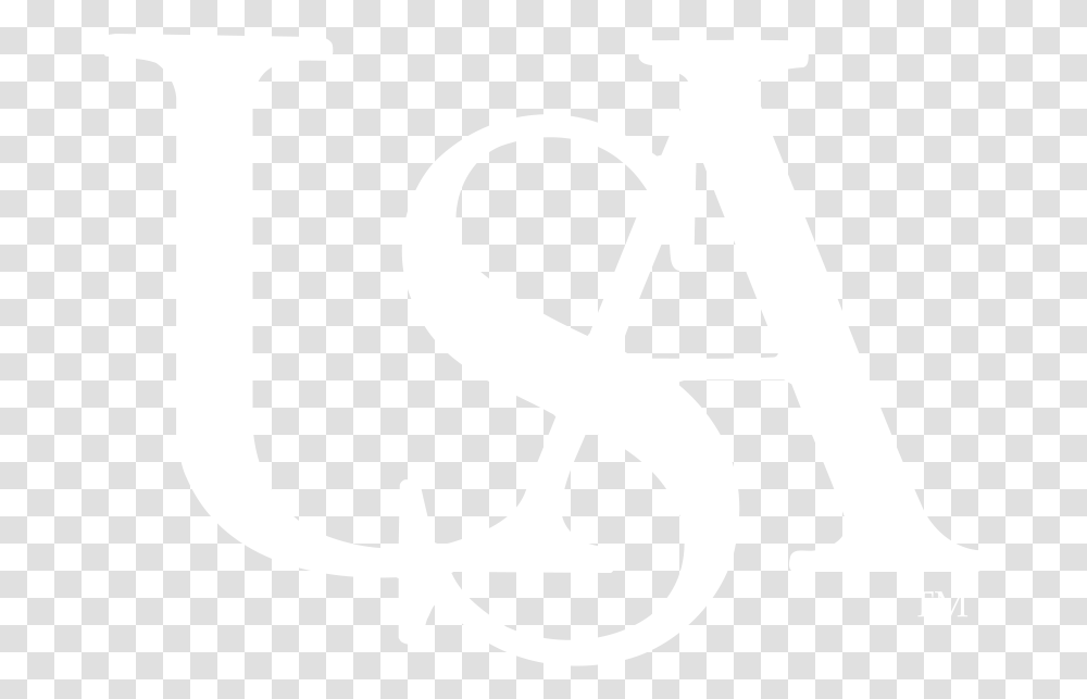 University Of South Alabama Logo White, Alphabet, Ampersand Transparent Png