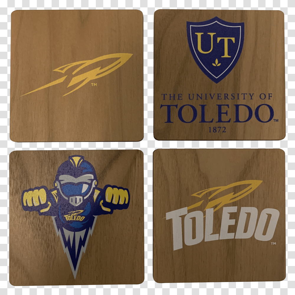 University Of Toledo Walnut Coaster SetClass Emblem, Logo, Trademark Transparent Png